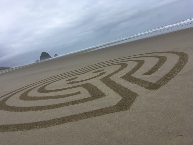 Beach Labyrinth heartsmiley