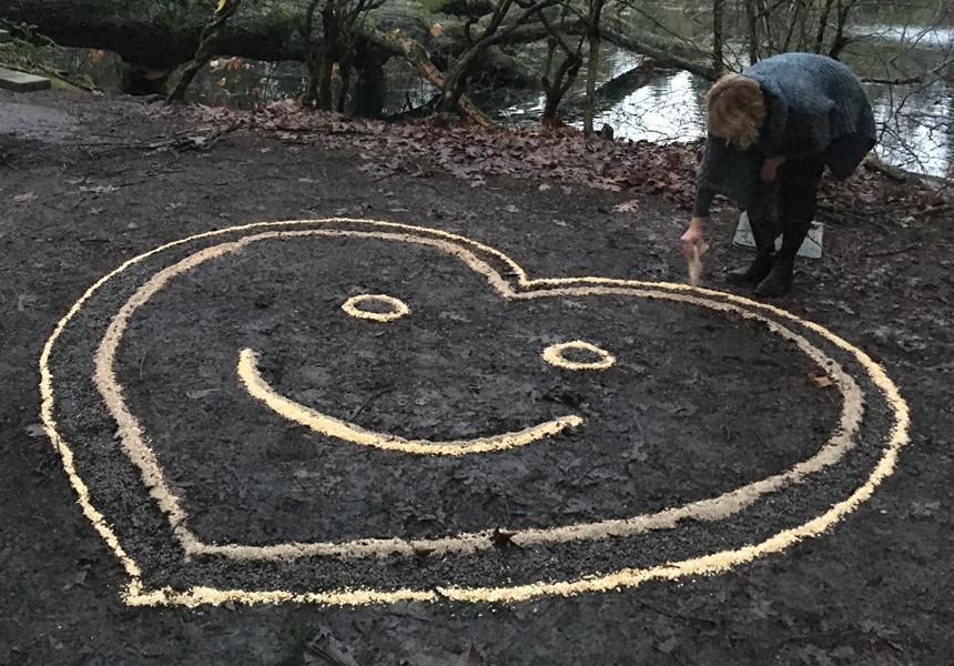 Birdseed Mandala Heartsmiley