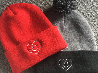 Red Everyday Smiley Beanie