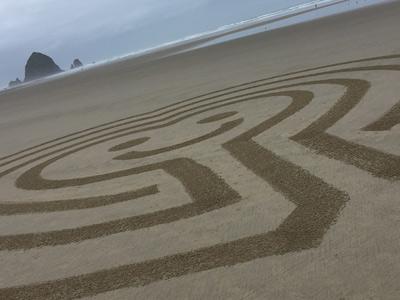 Cannon Beach Labyrinth heartsmiley